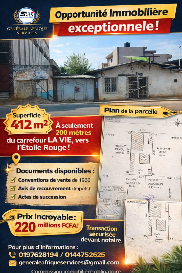 Parcelle à vendre