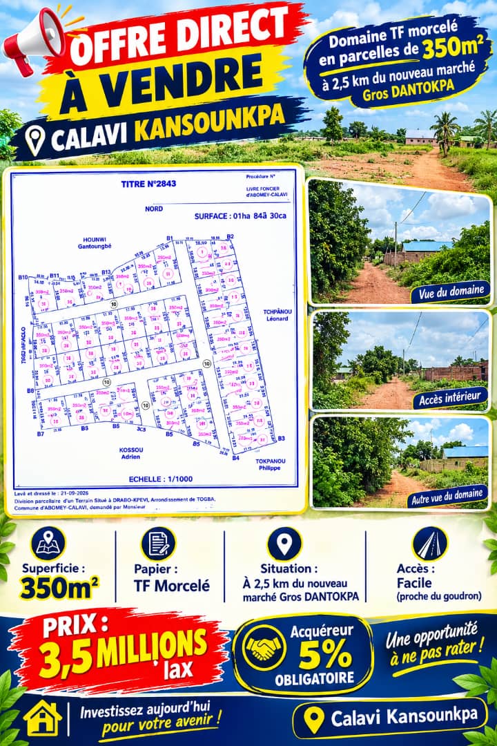 Parcelle à vendre