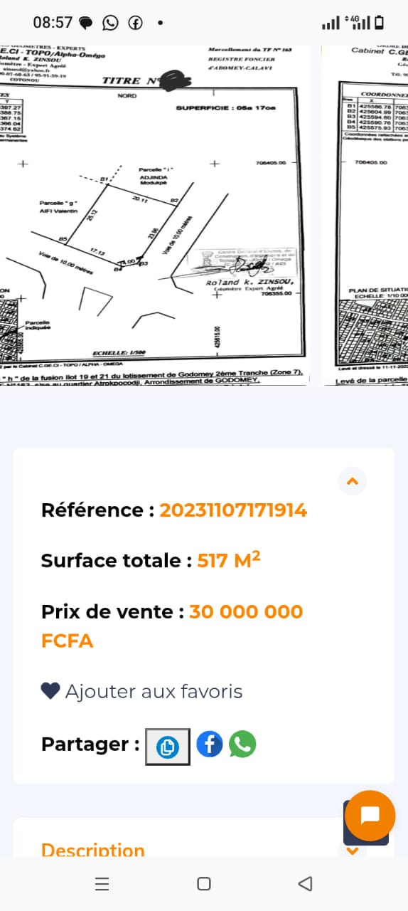 Parcelle à vendre