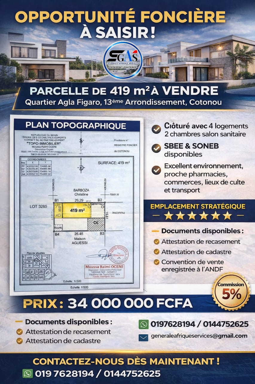 Parcelle à vendre